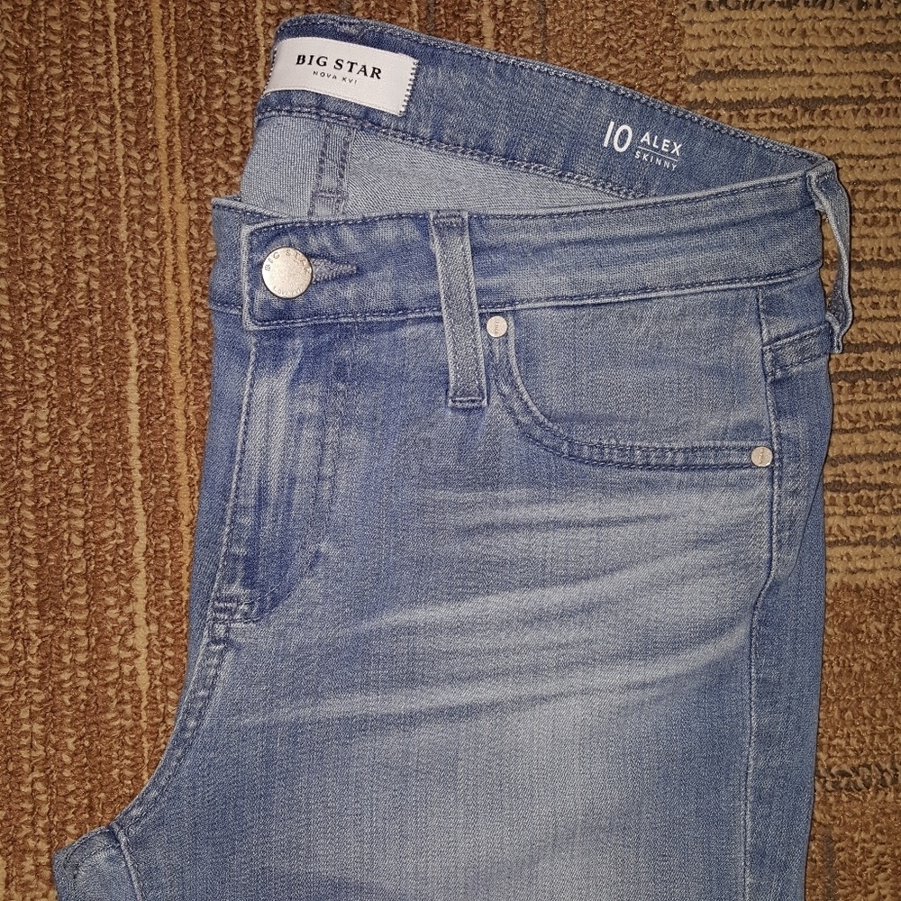 Big Star | Light Wash Alex Skinny Buckle Jeans -10